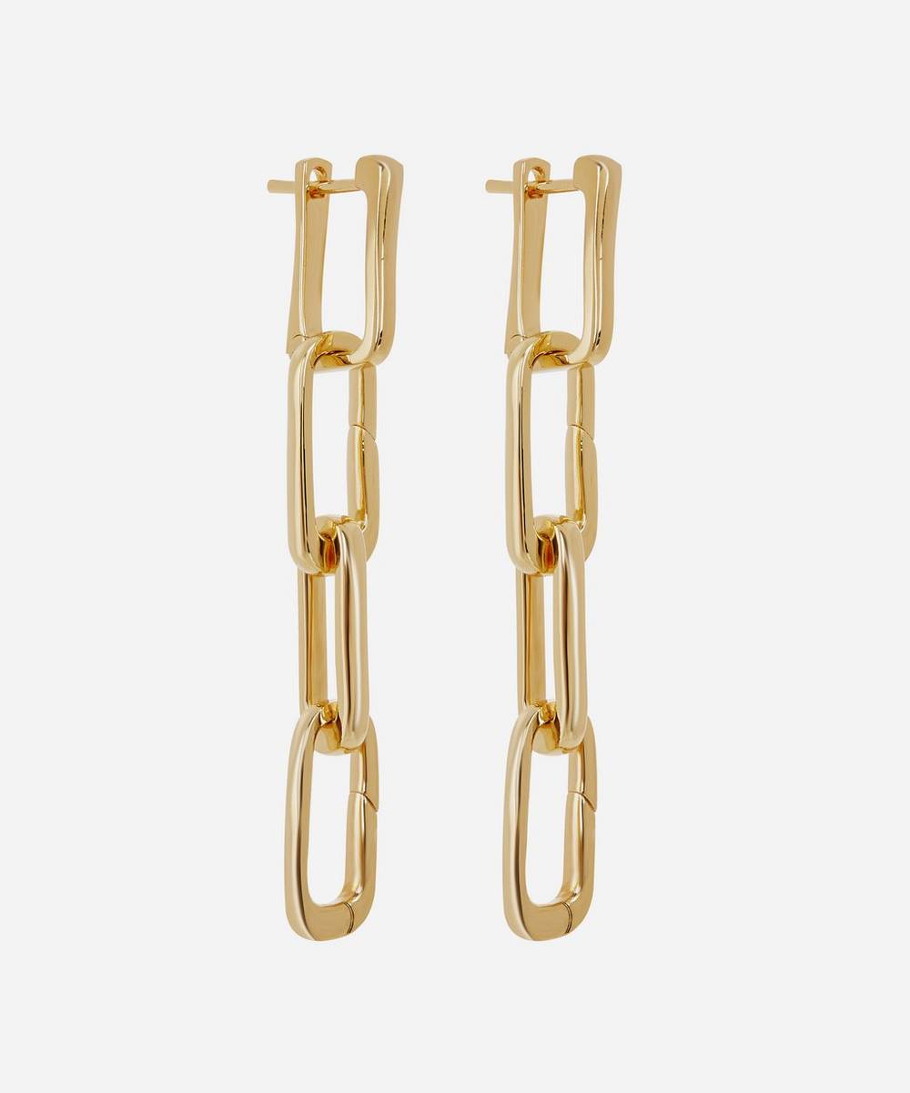 Monica Vinader - Gold Plated Vermeil Silver Alta Capture Charm Cocktail Earrings