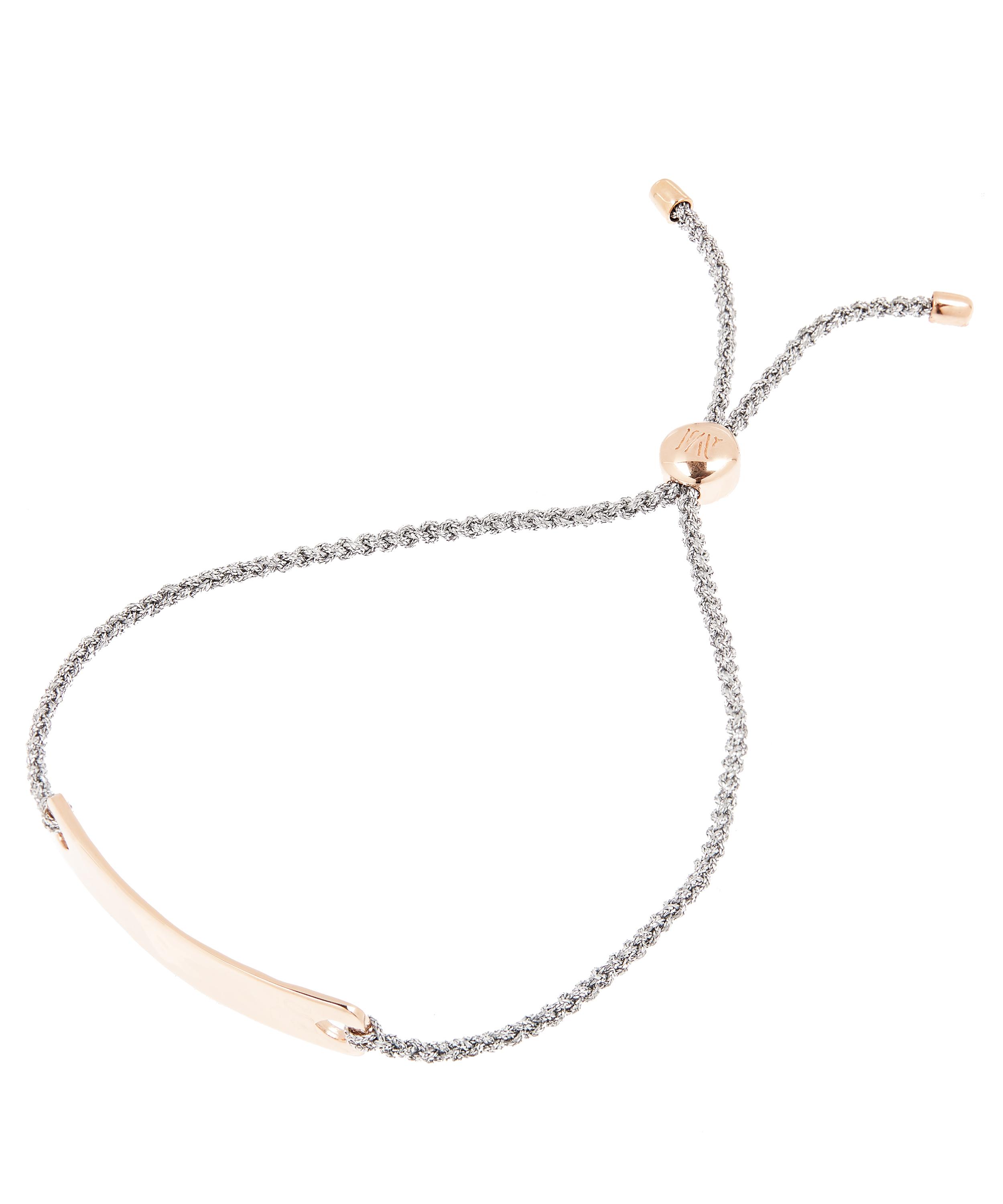 Silver rose gold finish friendship bracelet hotsell