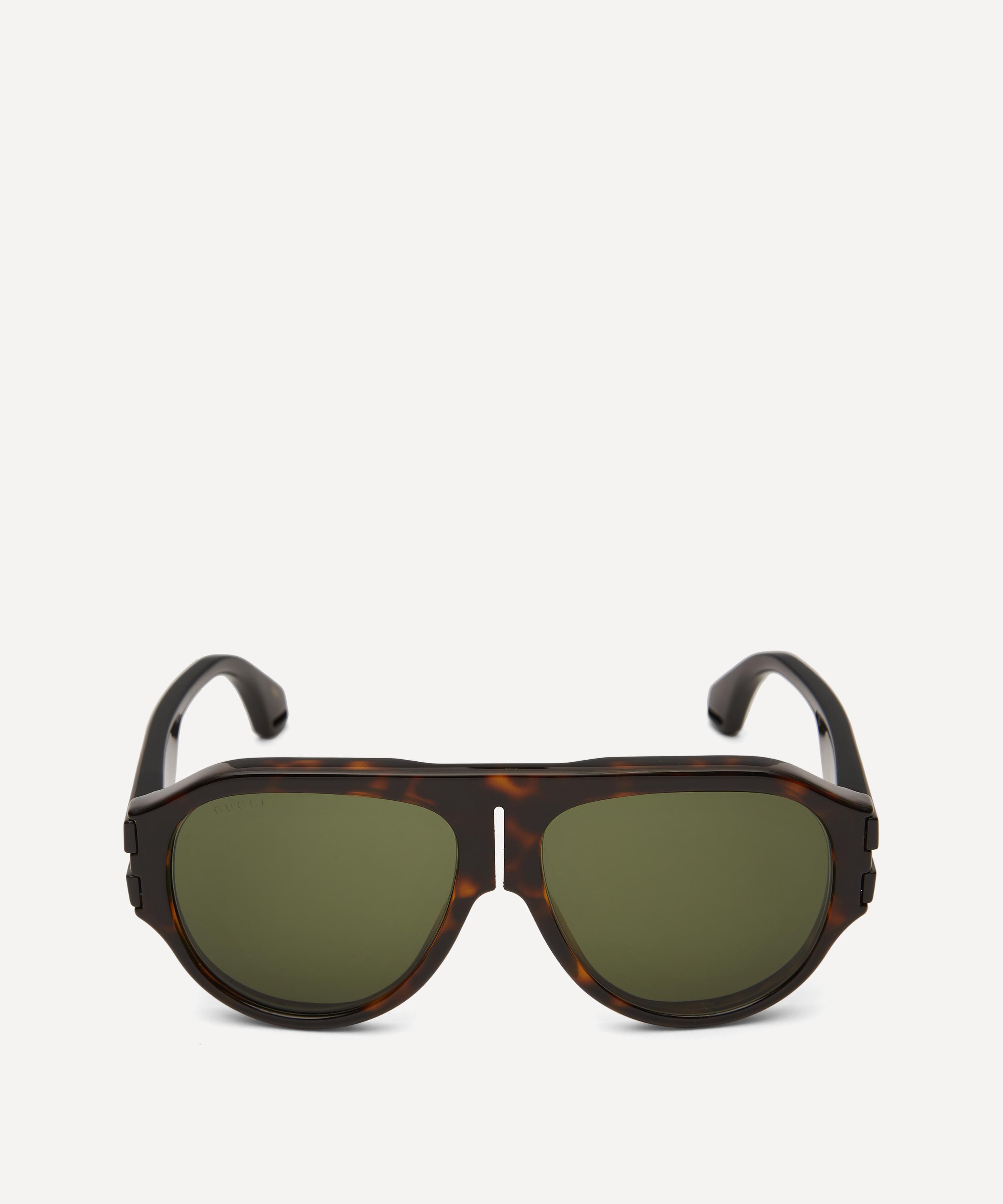 GUCCI FLAT-TOP INJECTED ACETATE SUNGLASSES,000697868
