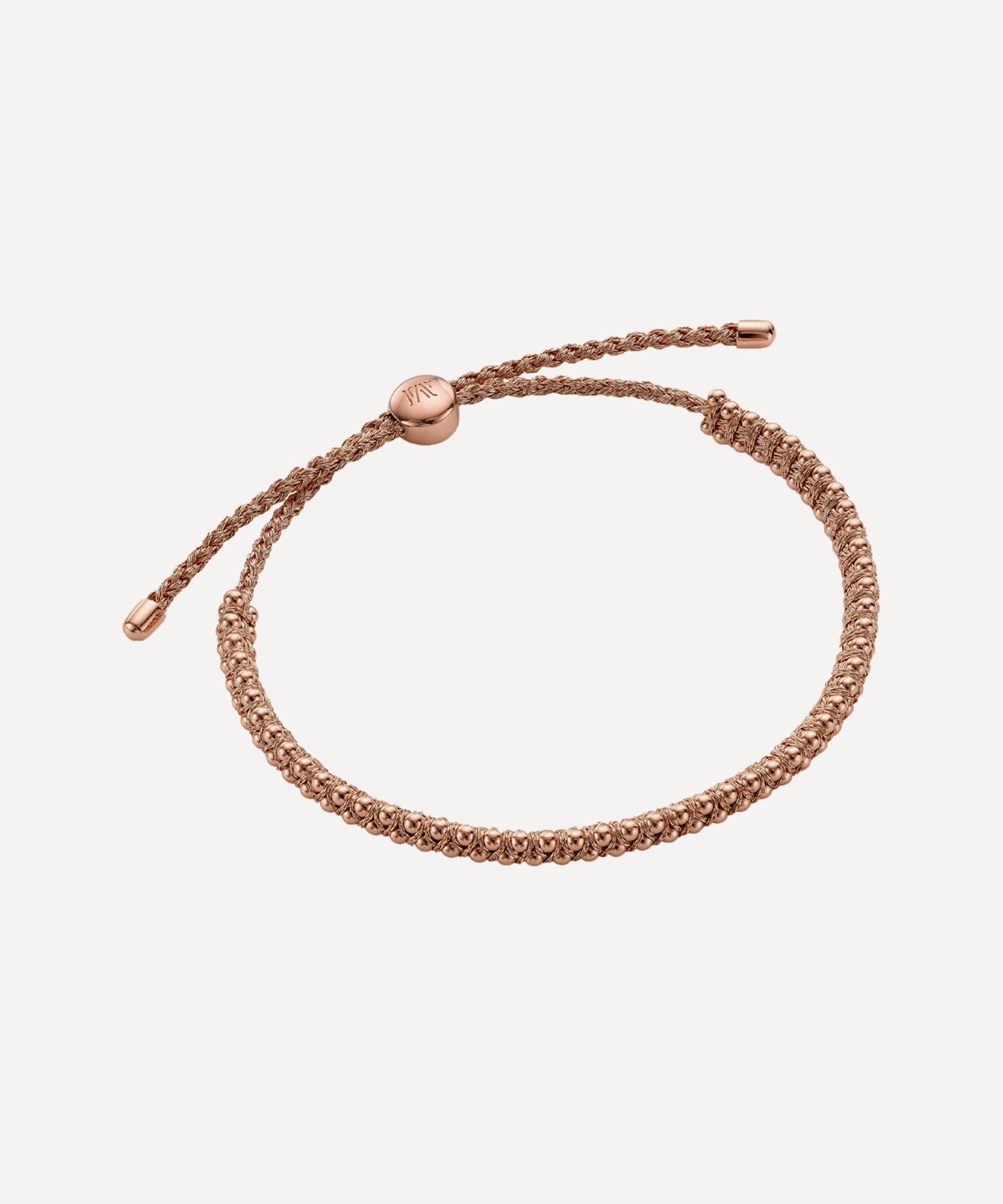 Monica Vinader - Rose Gold Plated Vermeil Silver Rio Mini Friendship Bracelet image number 0