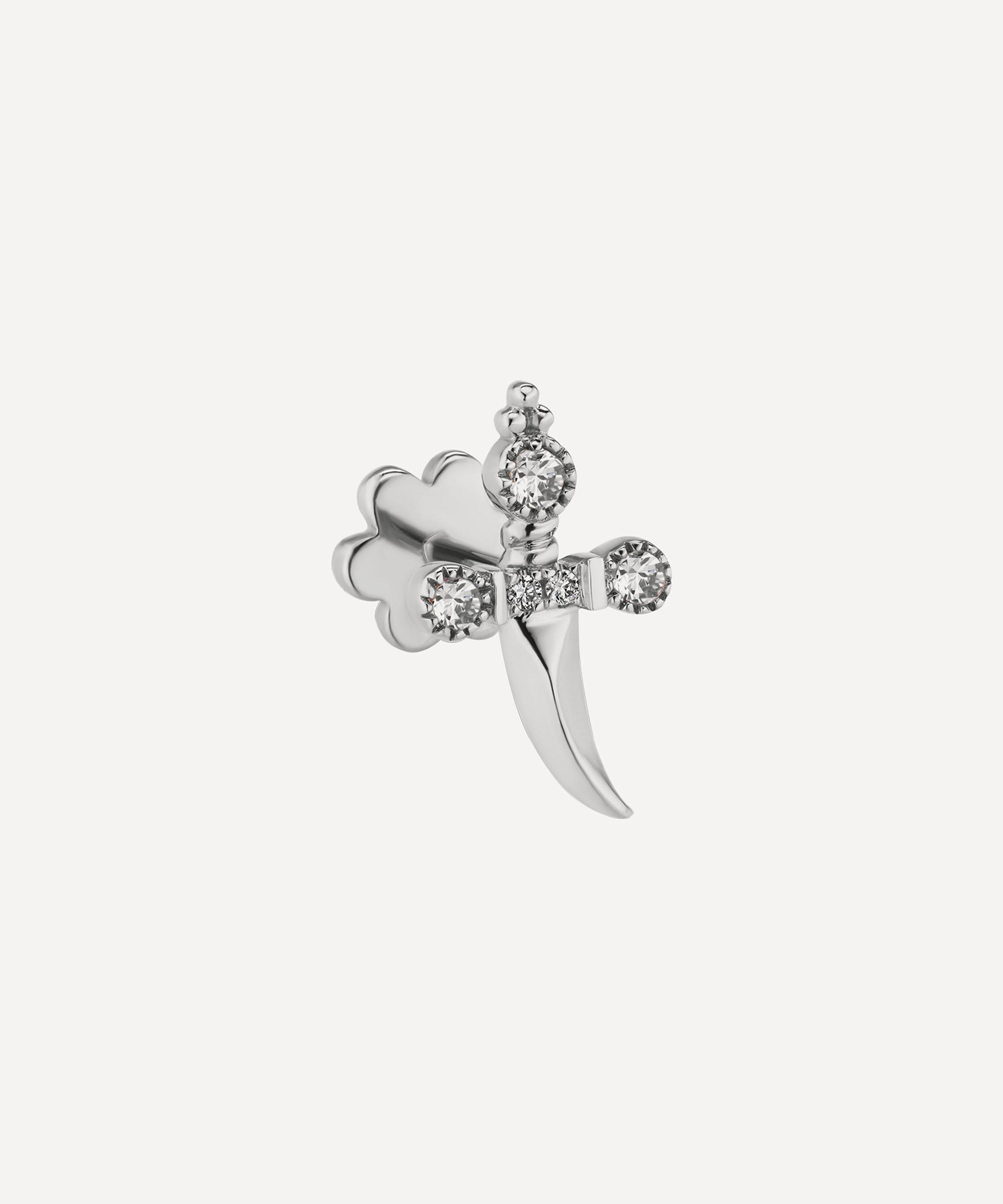 Maria Tash - 18ct 13mm Diamond Trinity Hilt Dagger Threaded Stud (Right) image number 0