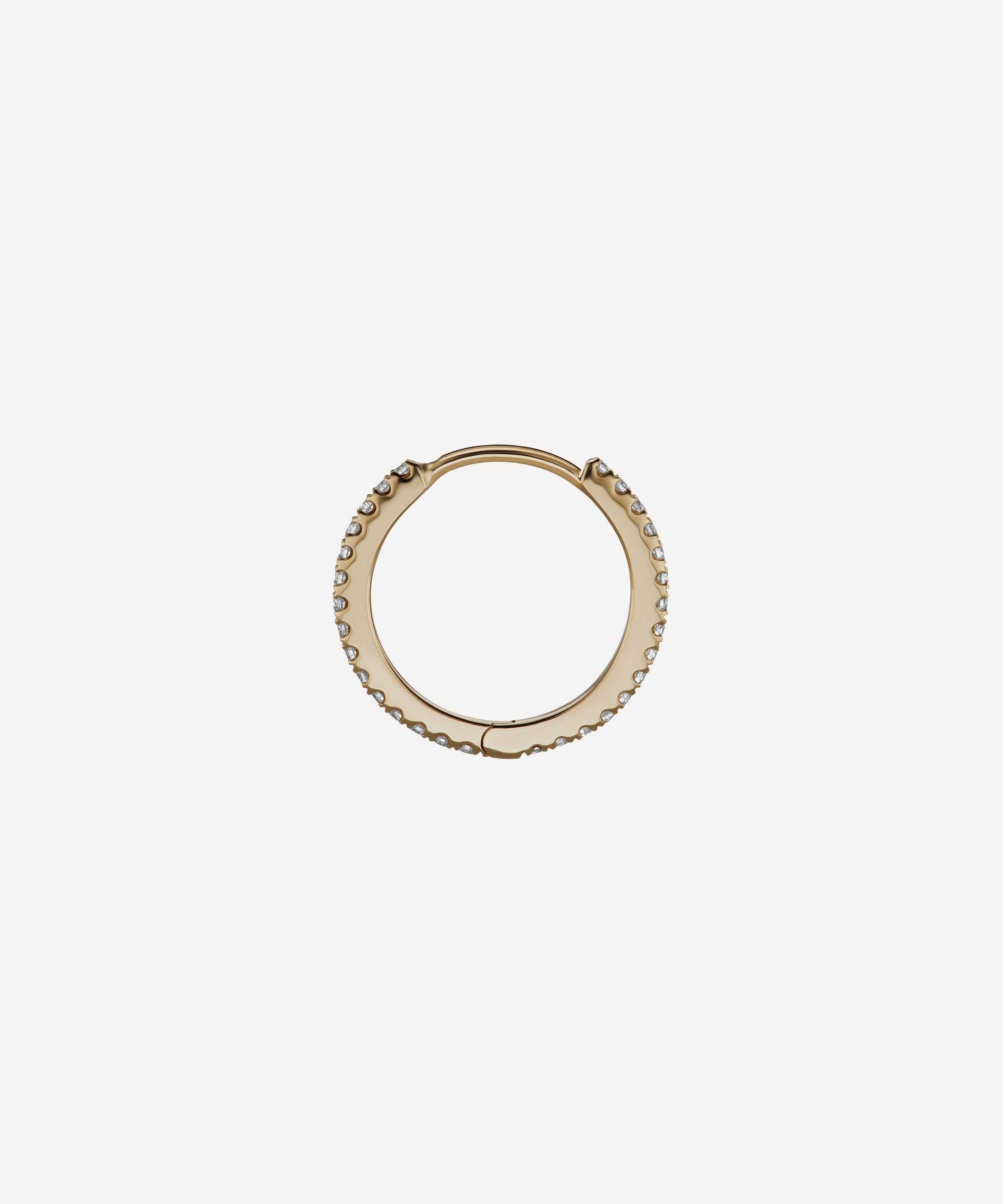 Maria Tash - 18ct 11mm Diamond Eternity Hoop Earring image number 2