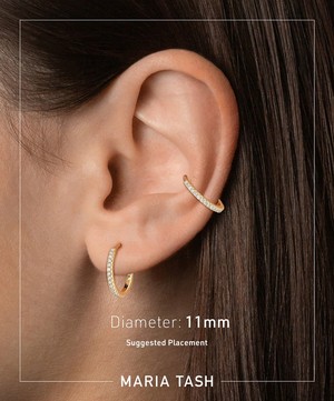 Maria Tash - 18ct 11mm Diamond Eternity Hoop Earring image number 2