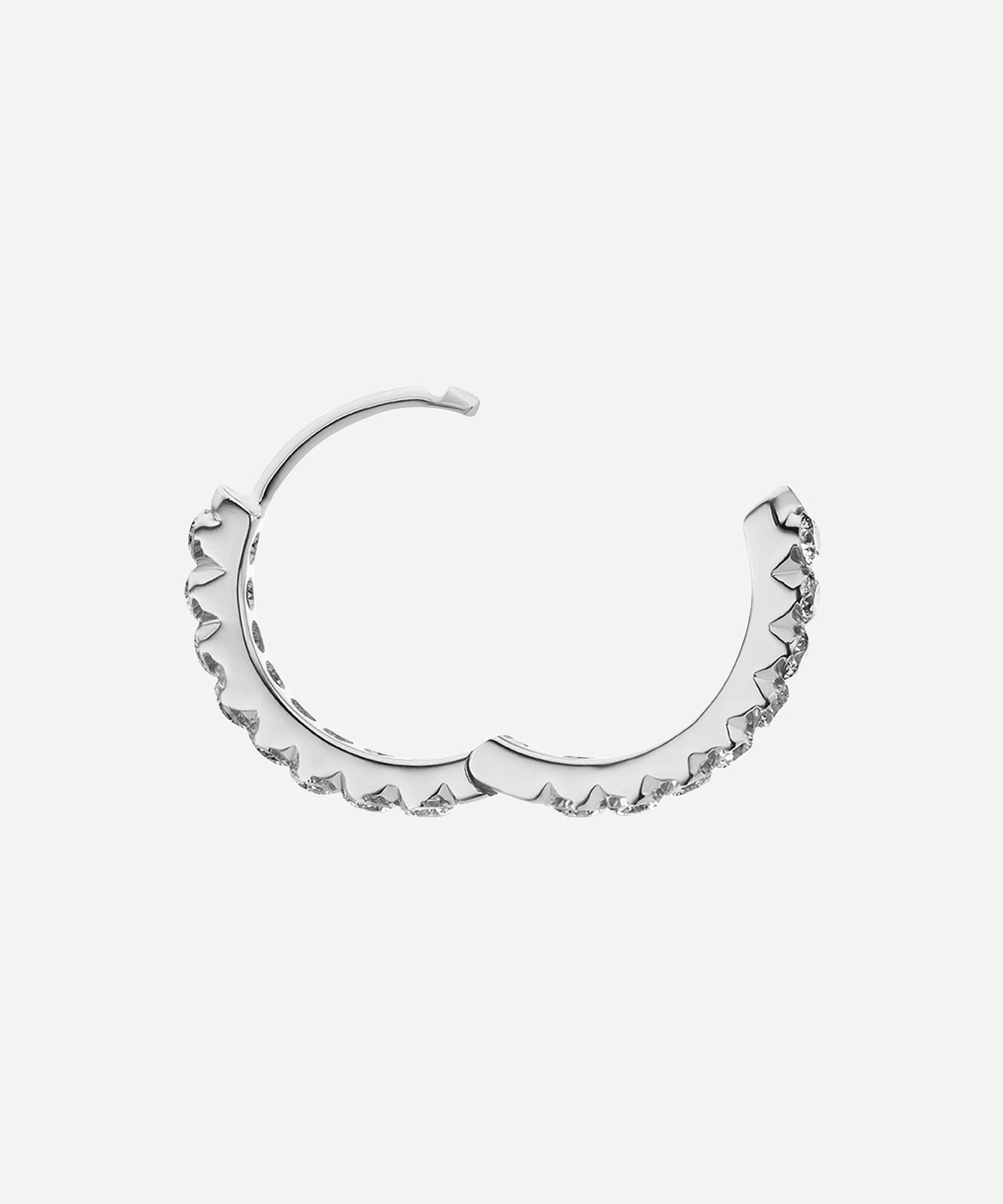 MARIA TASH MARIA TASH 18CT 9.5MM INVISIBLE SET DIAMOND ETERNITY HOOP EARRING 000698284