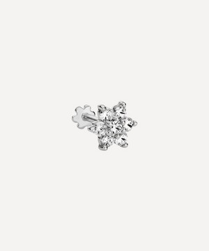 Maria Tash - 18ct 7mm Diamond Flower Threaded Stud Earring image number 0