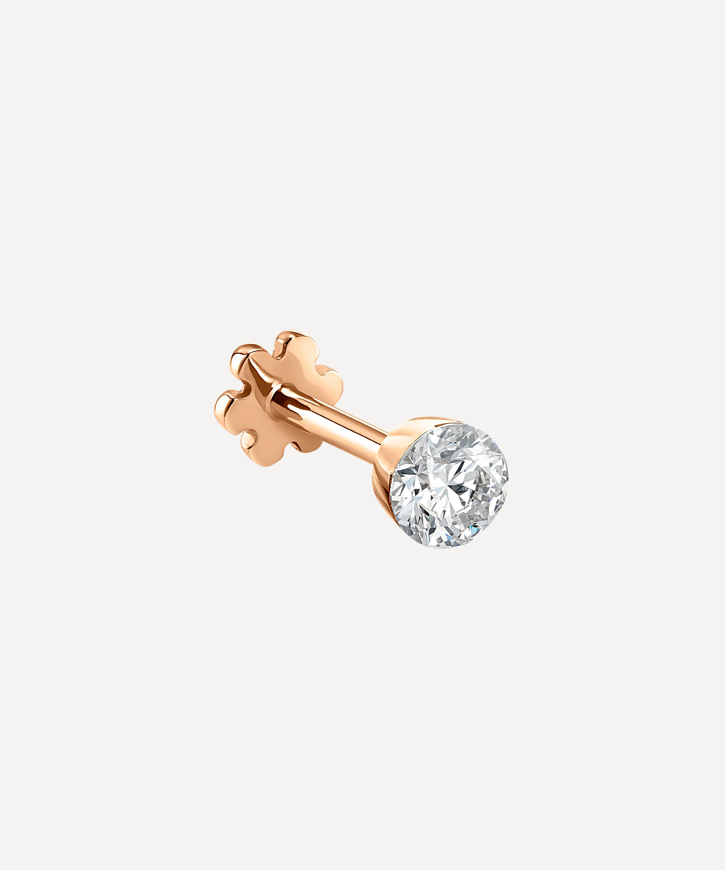 Tension Flat Back Stud Earring, 3mm Diamond