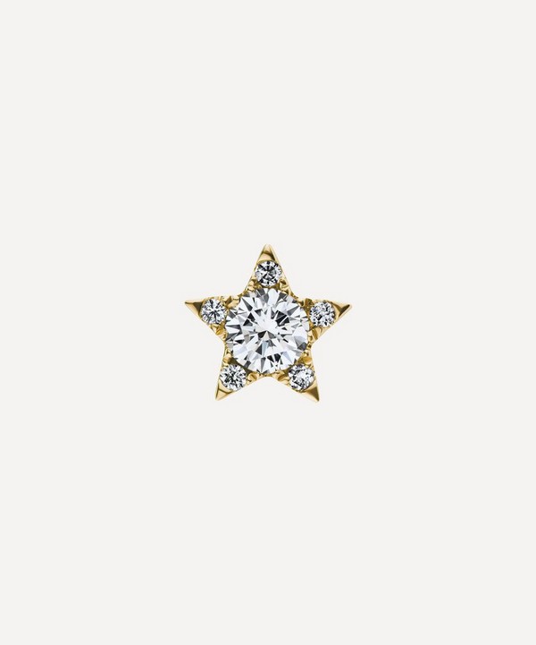 Maria Tash - 18ct 7mm Diamond Star Threaded Stud Earring image number null