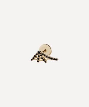 Maria Tash - 18ct 10mm Black Diamond Web Threaded Stud Earring Left image number 0