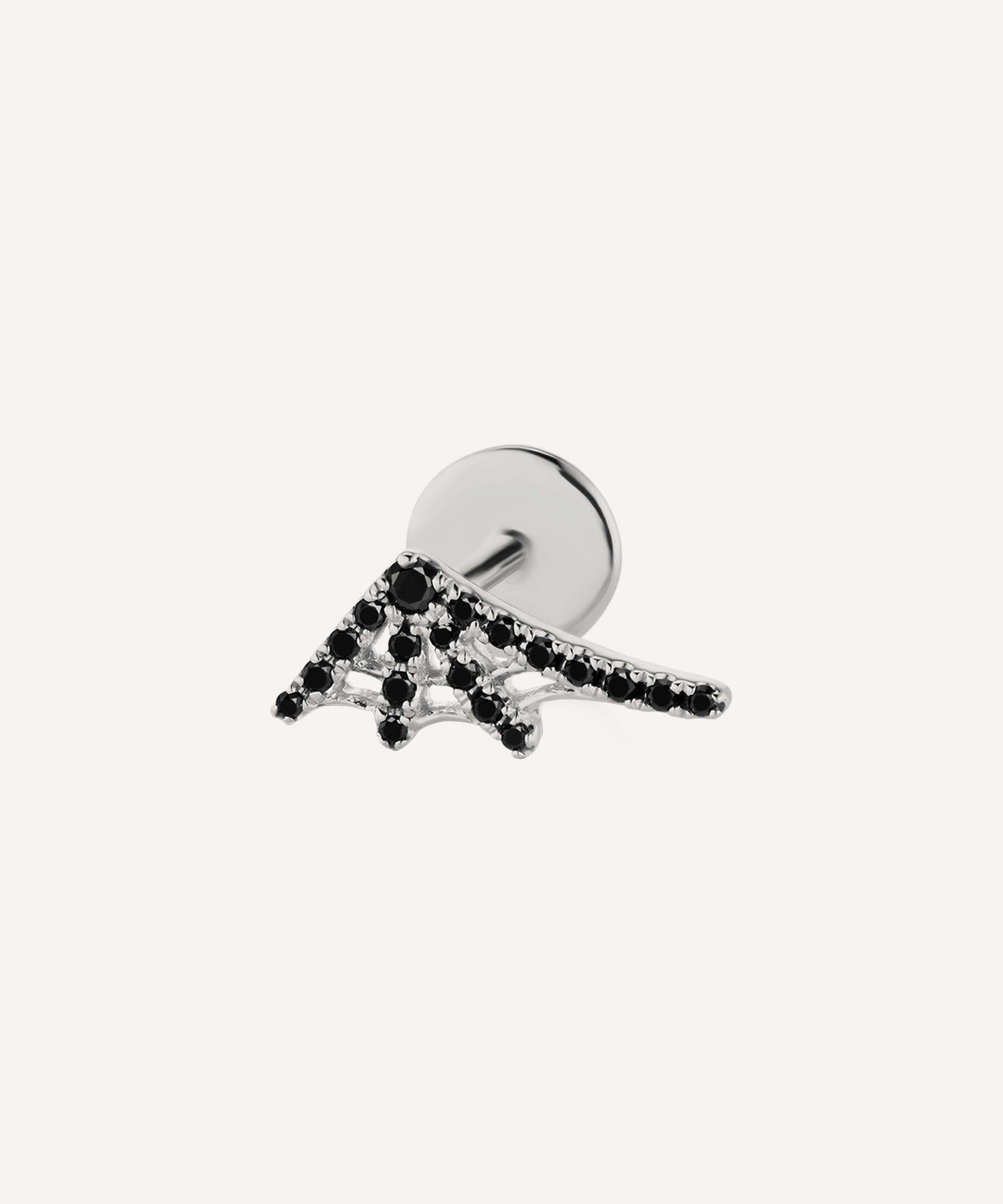 MARIA TASH MARIA TASH 18CT 10MM BLACK DIAMOND WEB THREADED STUD EARRING LEFT 000698327
