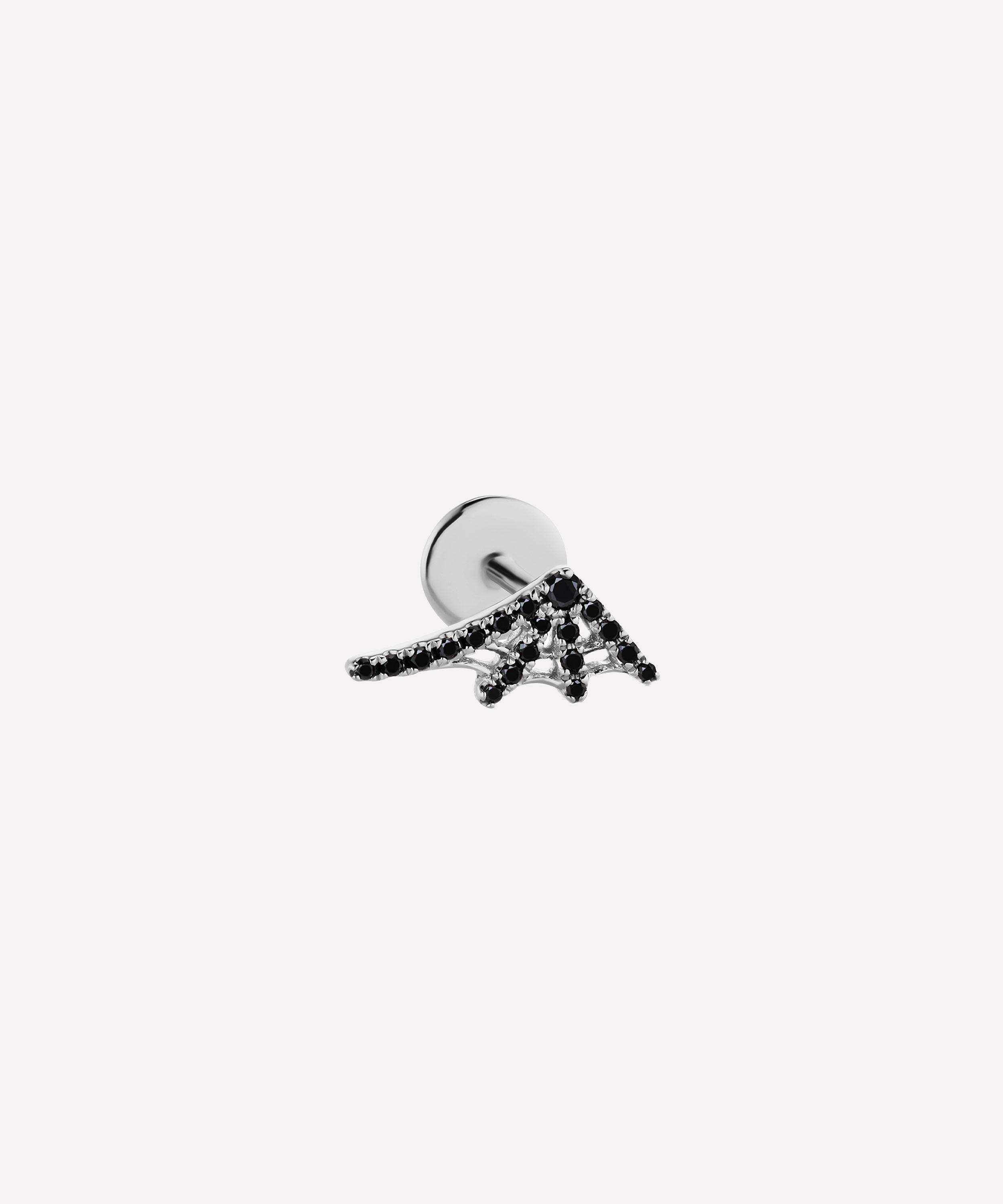 Maria Tash - 18ct 10mm Black Diamond Web Threaded Stud Earring Right image number 0