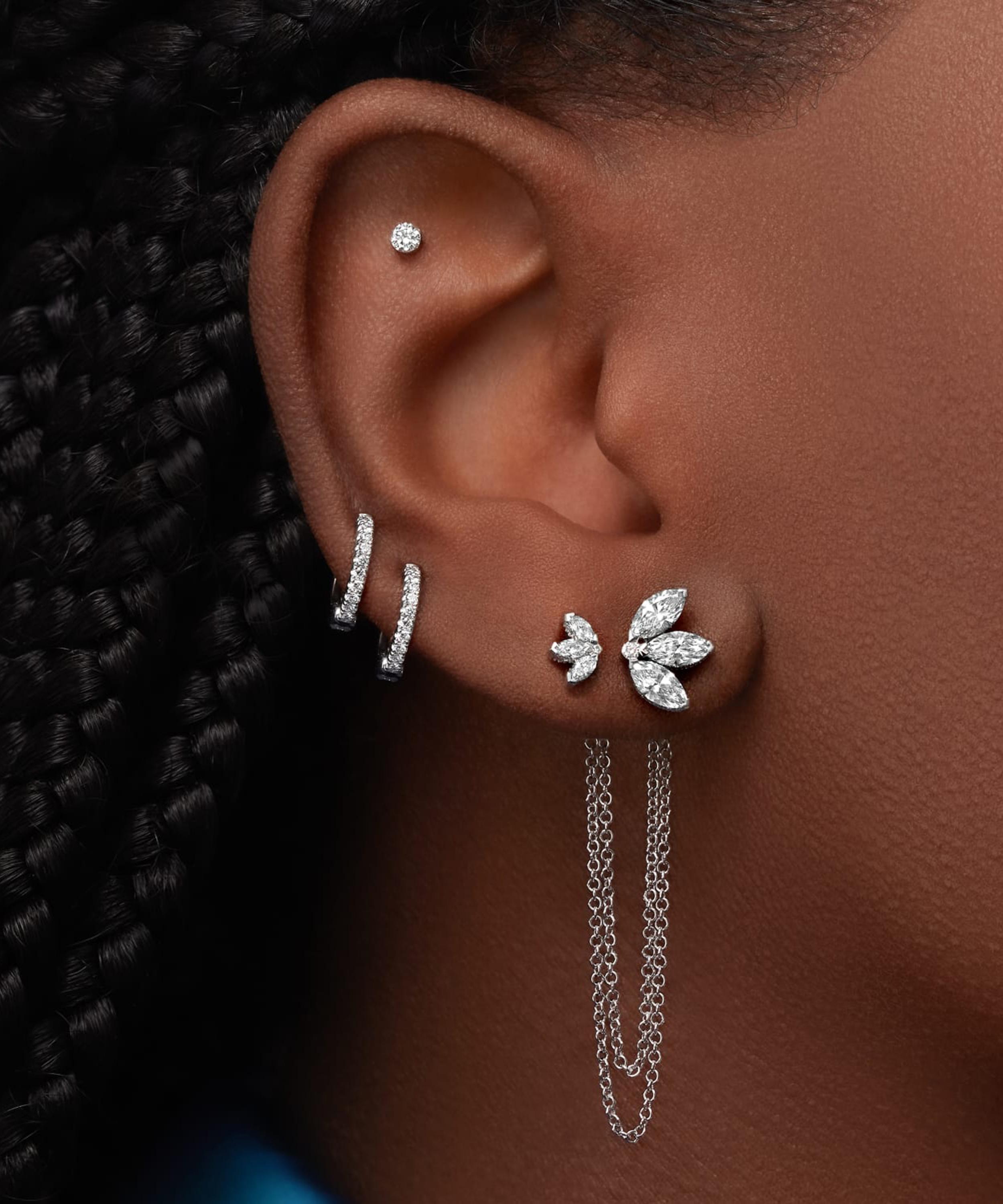 Invisible hot sale set earrings