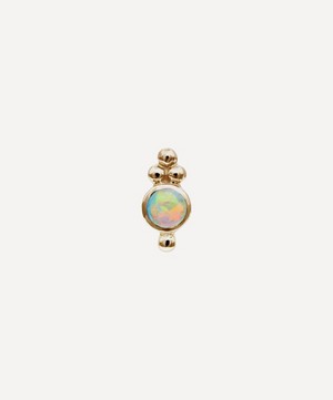 Maria Tash - 14ct Opal Four Ball Trinity Threaded Stud Earring image number 0
