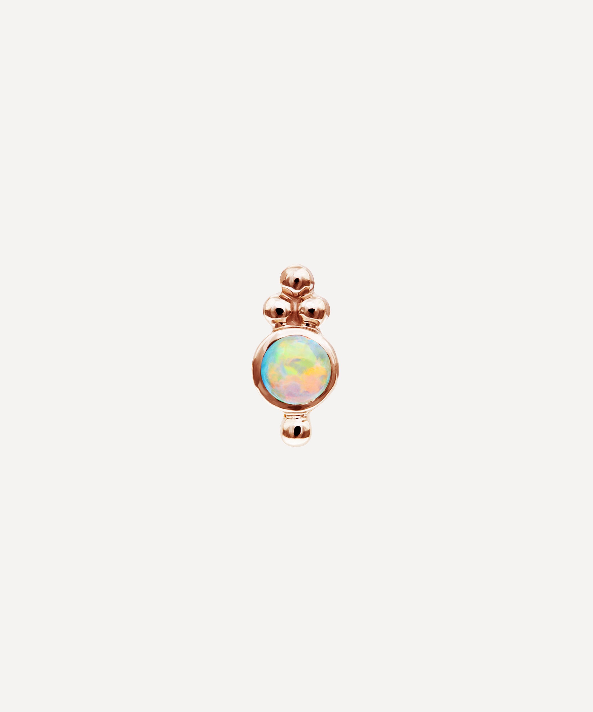 Maria Tash - 14ct Opal Four Ball Trinity Threaded Stud Earring image number 0