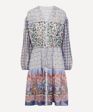 Liberty - Mixed Print Cotton Chiffon Tiered Midi Dress image number 0