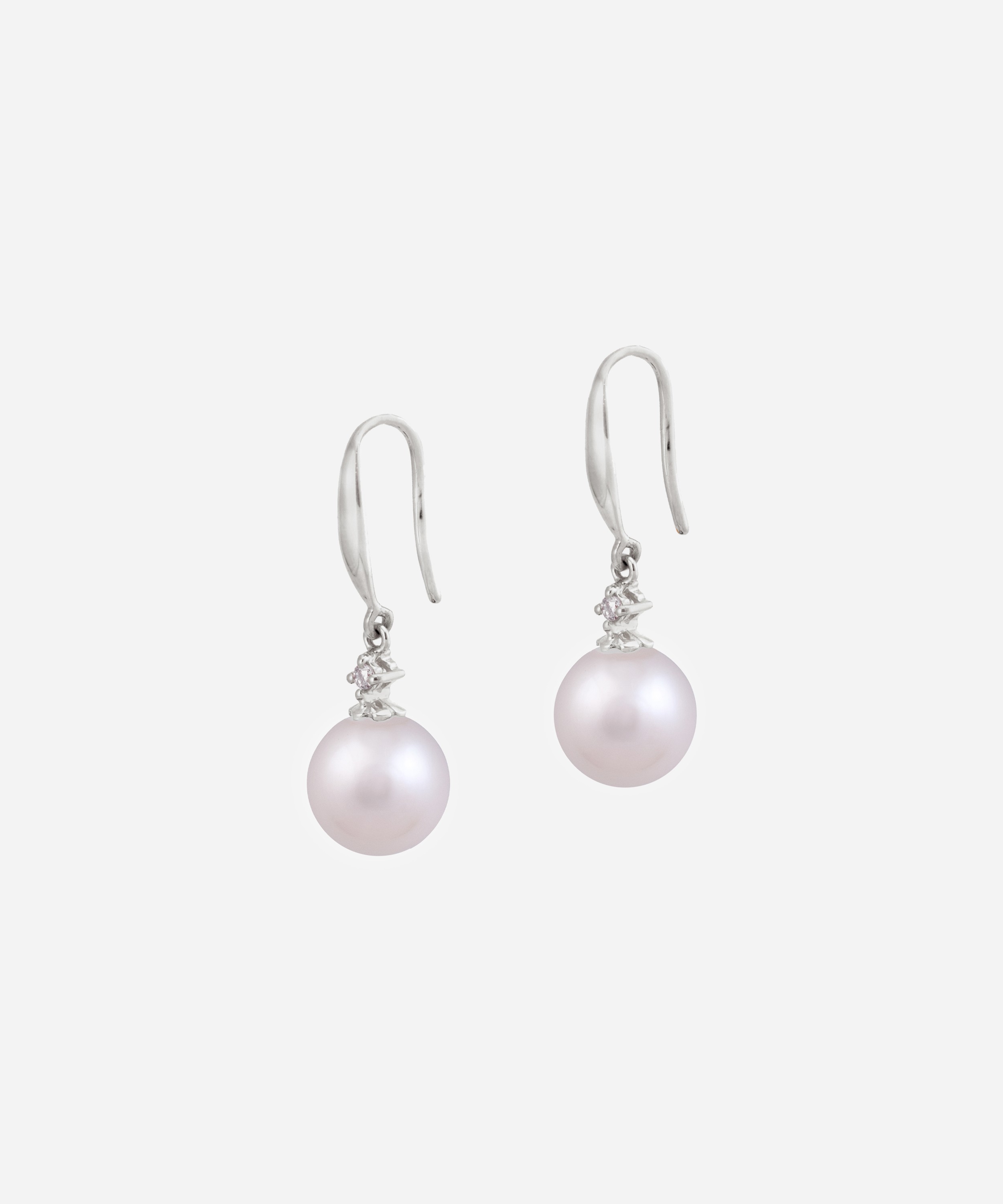 Kojis - Pearl and Diamond Drop Earrings image number 0