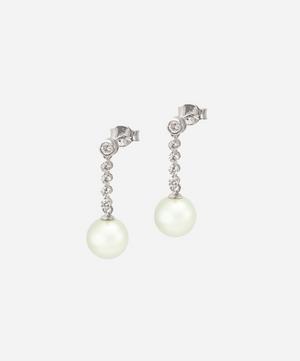 Kojis - Diamond and Pearl Drop Earrings image number 1