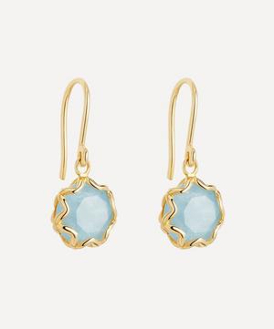 Astley Clarke - Gold Plated Vermeil Silver Paloma Aqua Quartz Drop Earrings image number 0