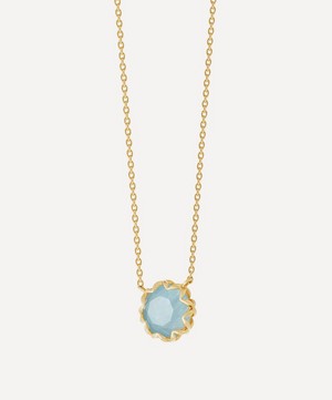 Astley Clarke - Gold Plated Vermeil Silver Paloma Aqua Quartz Pendant Necklace image number 2