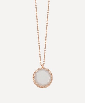 Astley Clarke - Rose Gold Plated Vermeil Silver Paloma Moonstone Locket Necklace image number 0