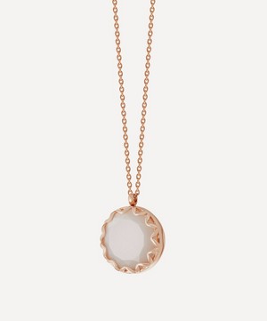 Astley Clarke - Rose Gold Plated Vermeil Silver Paloma Moonstone Locket Necklace image number 3
