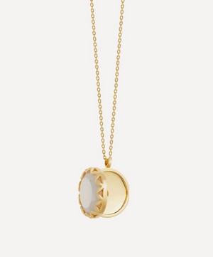 Astley Clarke - Gold Plated Vermeil Silver Paloma Moonstone Locket Necklace image number 2