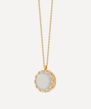 Astley Clarke - Gold Plated Vermeil Silver Paloma Moonstone Locket Necklace image number 3