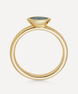 Astley Clarke - Gold Plated Vermeil Silver Paloma Fallen Petal Aqua Quartz Ring image number 2