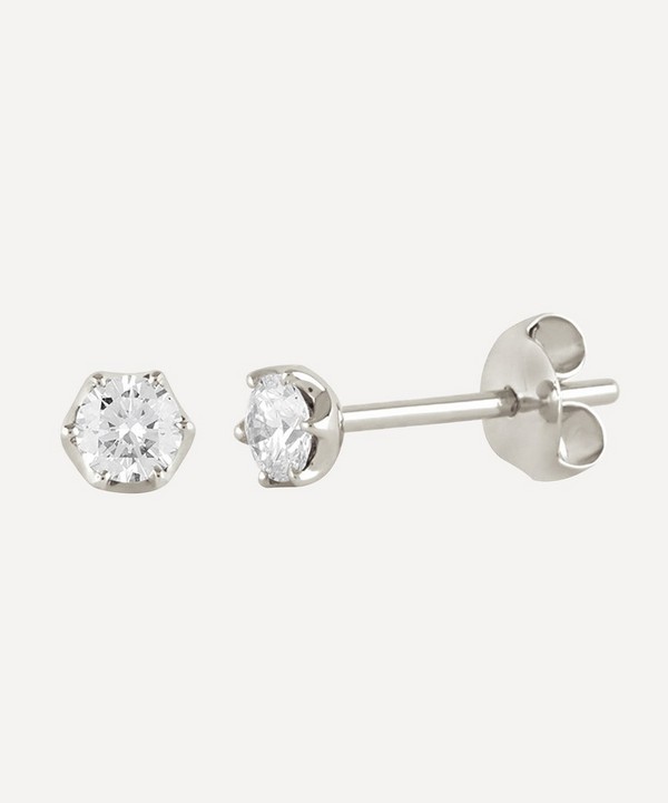 Dinny Hall - 18ct White Gold Elyhara Small Diamond Stud Earrings image number null