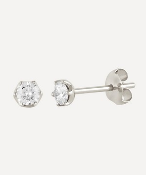 Dinny Hall - 18ct White Gold Elyhara Small Diamond Stud Earrings image number 0