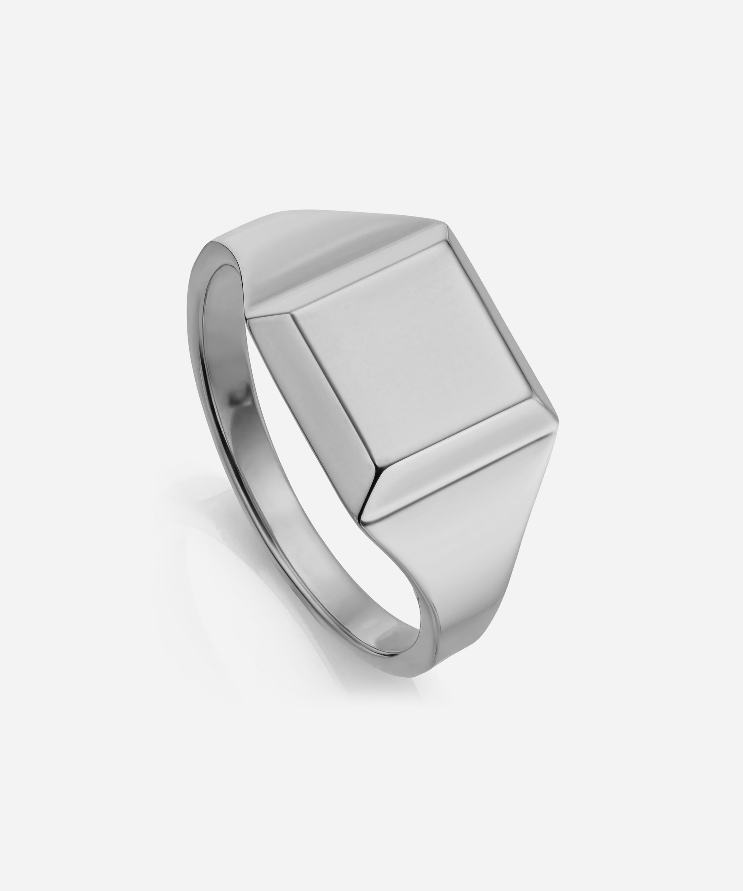 Monica Vinader - Silver Signature Signet Ring image number 