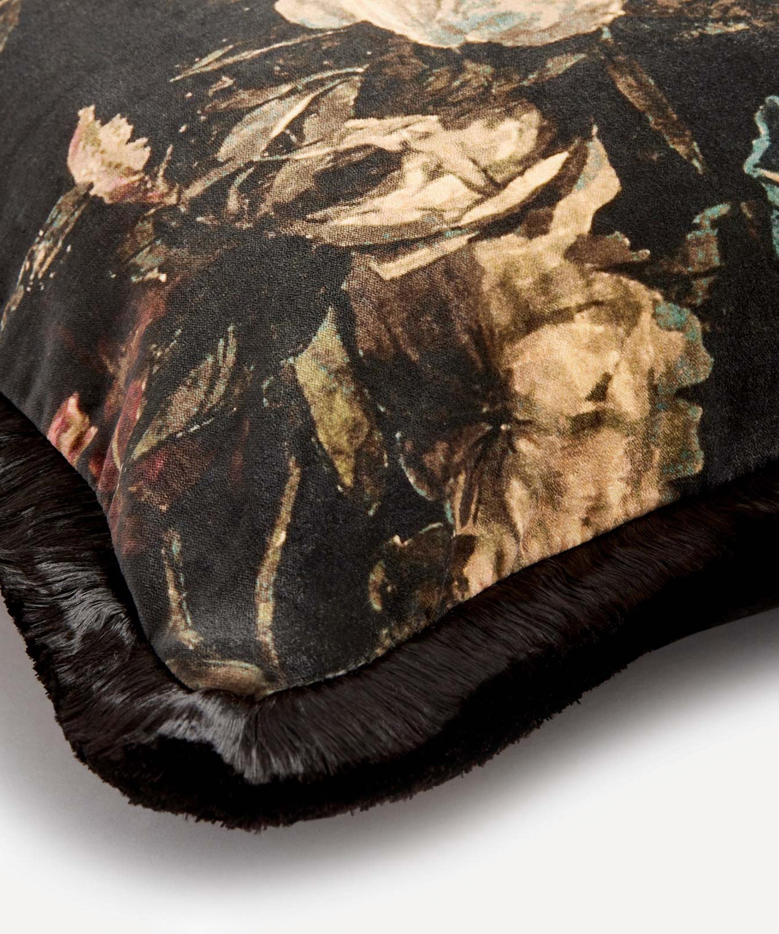 House of Hackney - Midnight Garden Medium Fringed Cushion image number 1