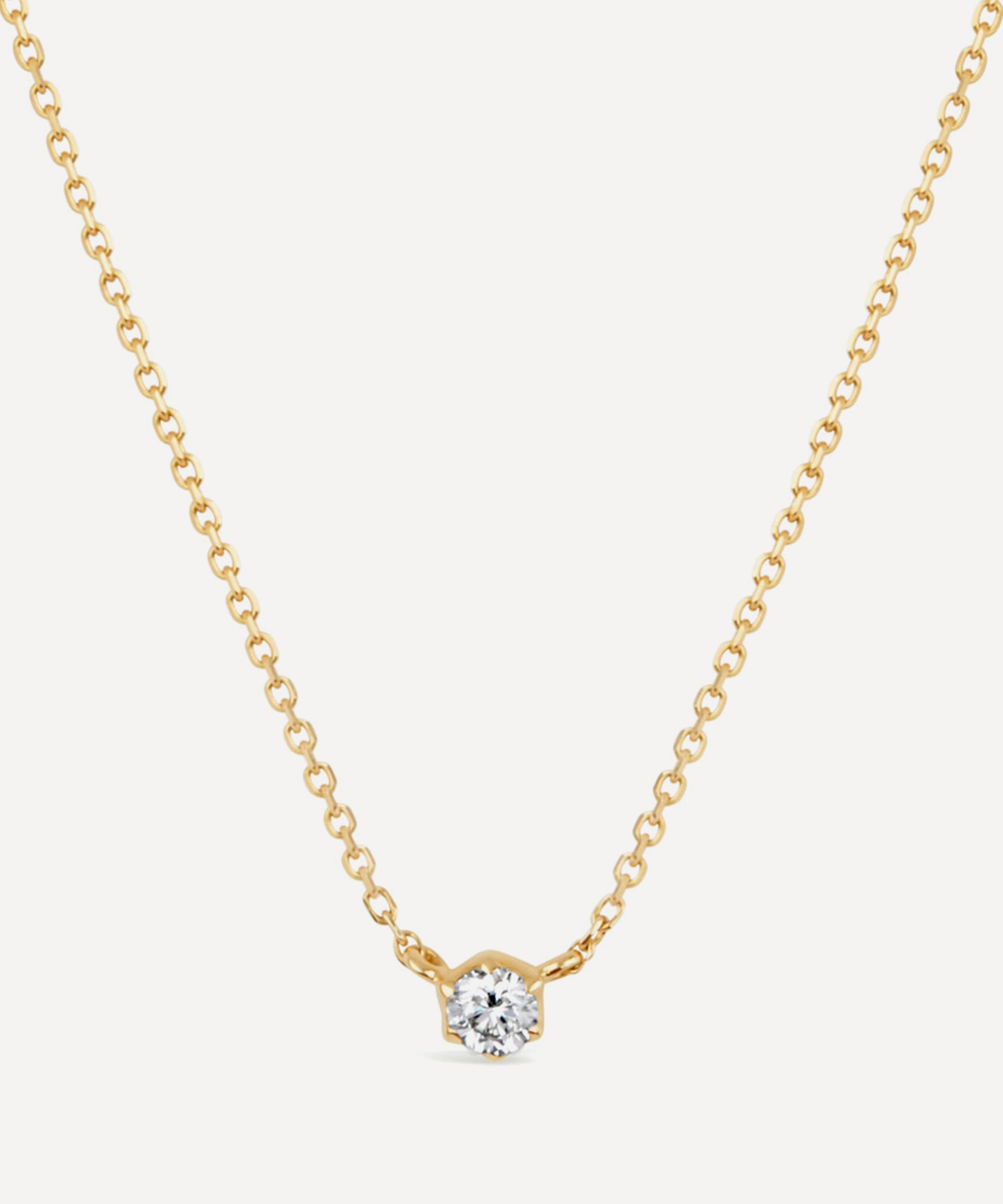 Dinny Hall - 18ct Gold Elyhara Small Diamond Pendant Necklace image number 0