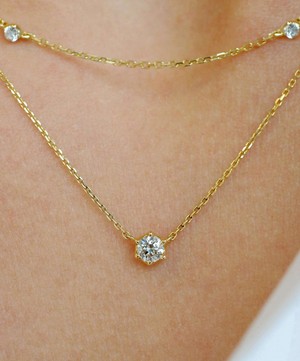 Dinny Hall - 18ct Gold Elyhara Small Diamond Pendant Necklace image number 1