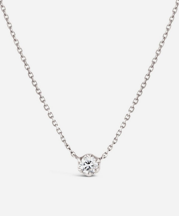 Dinny Hall - 18ct White Gold Elyhara Diamond Pendant Necklace image number null