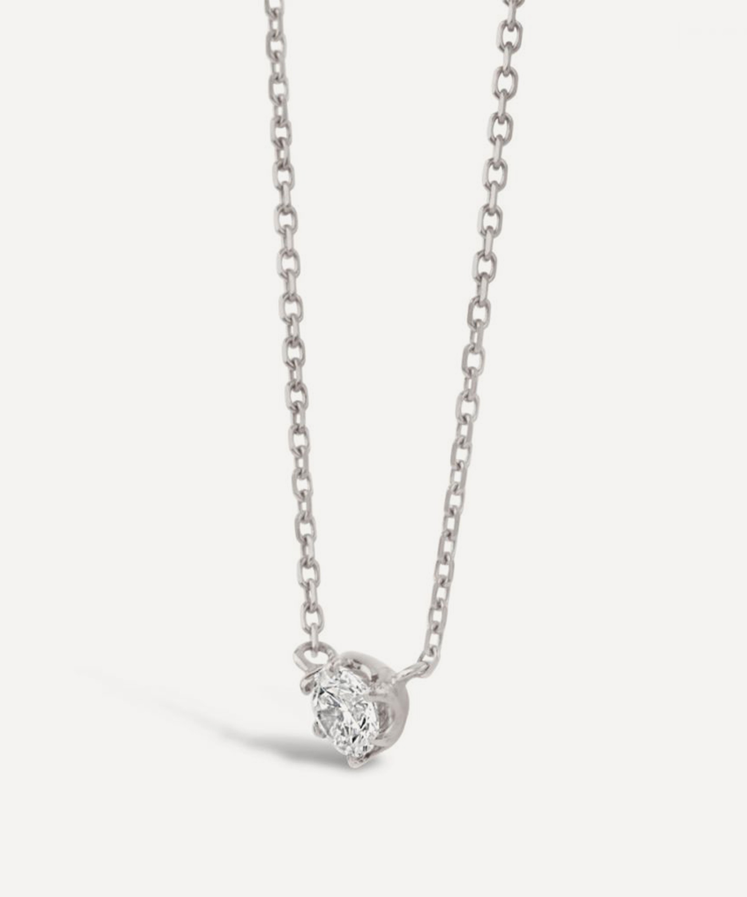 Dinny Hall - 18ct White Gold Elyhara Diamond Pendant Necklace image number 2