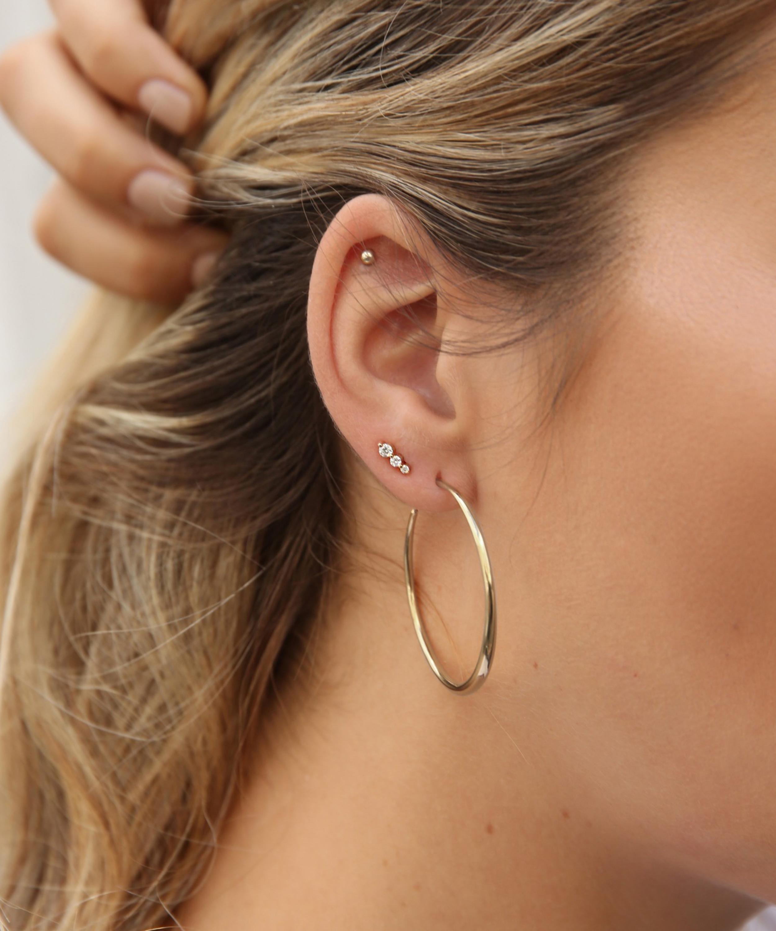 Medium gold sale hoop earrings