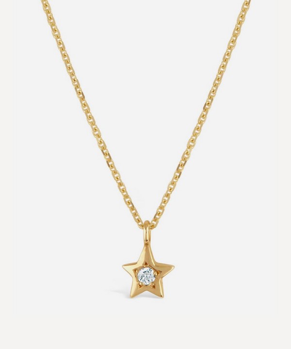 Dinny Hall - 14ct Gold Bijou Diamond Star Pendant Necklace image number null