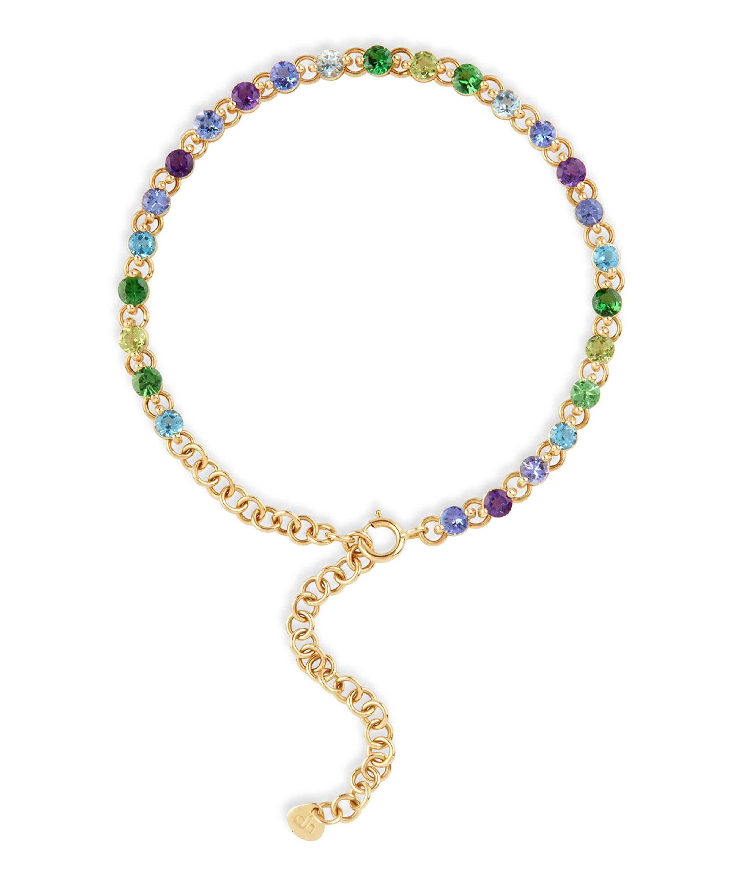 Dinny Hall - 14ct Gold Shuga Multi-Stone Ombre Tennis Bracelet image number 2