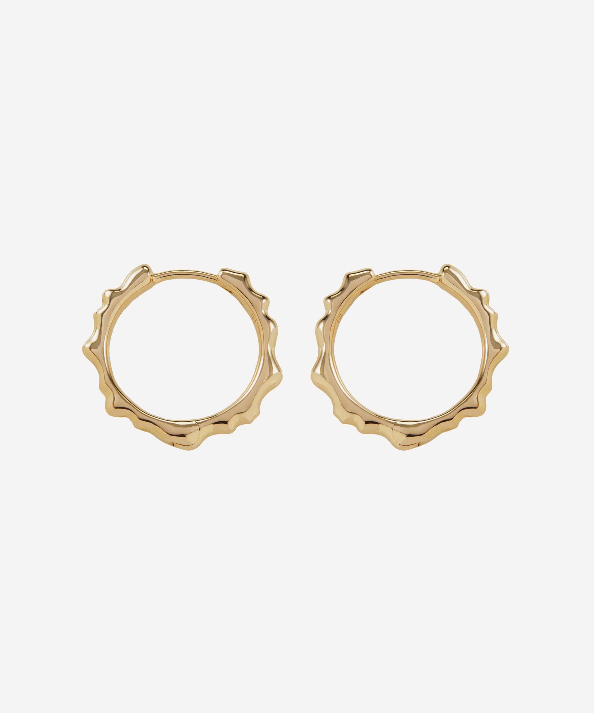 Monica Vinader - Gold Plated Vermeil Silver Siren Muse Small Hoop Earrings image number 0