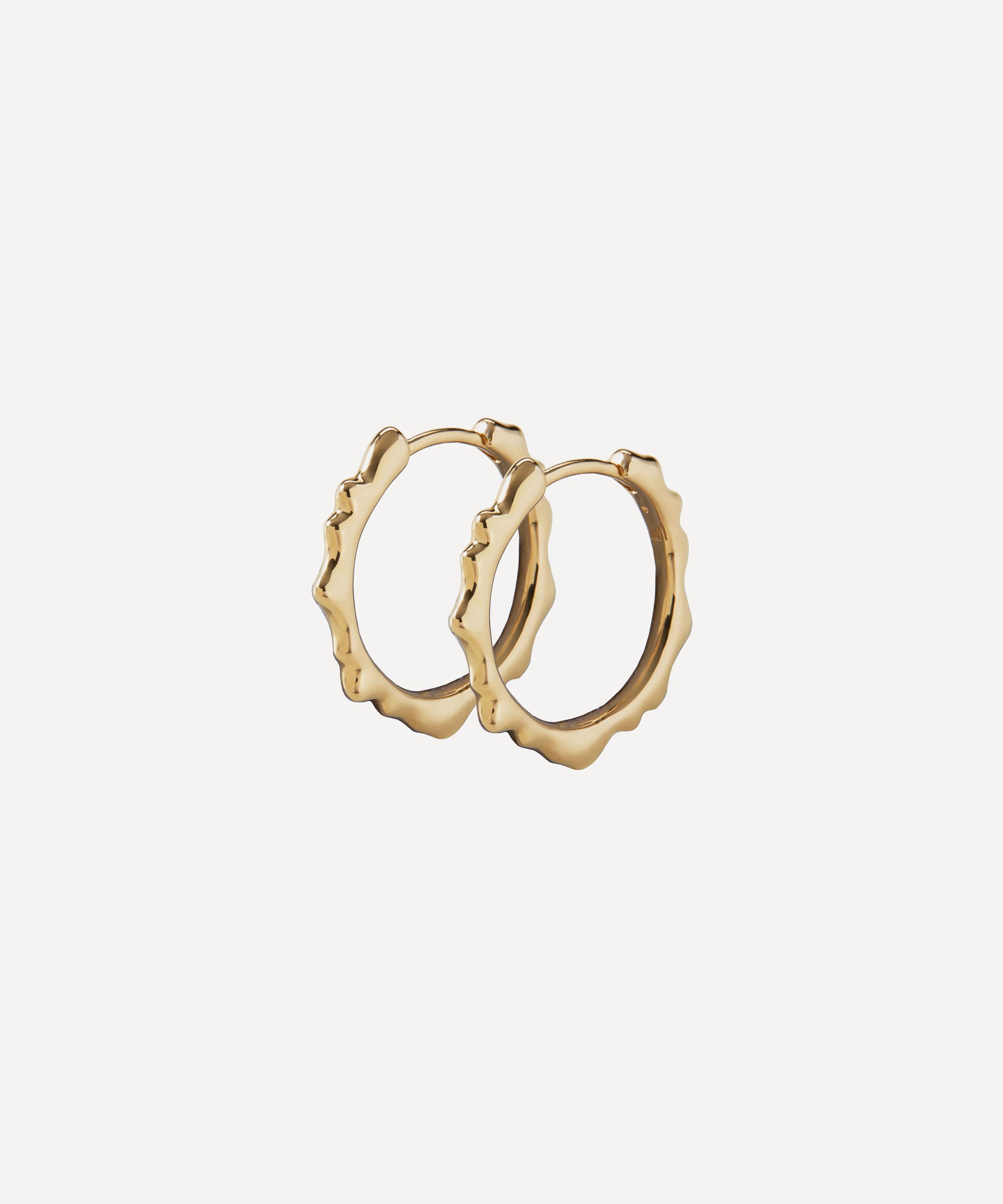 Monica Vinader - Gold Plated Vermeil Silver Siren Muse Small Hoop Earrings image number 2