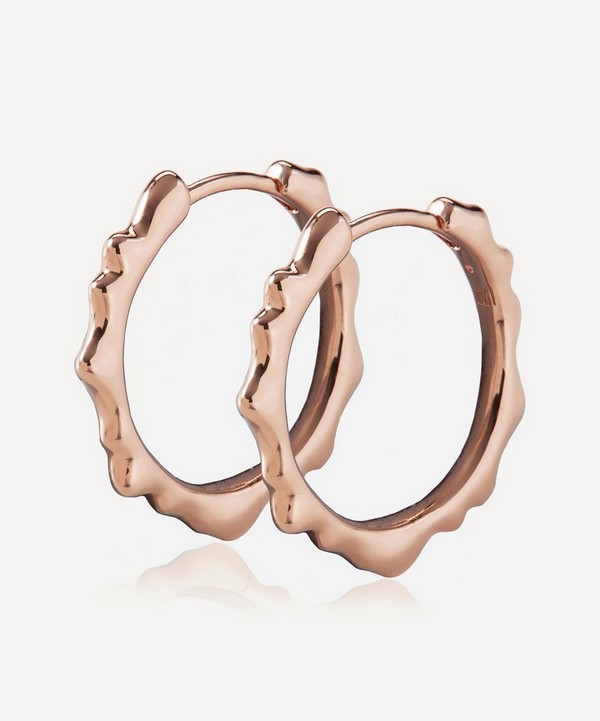 Monica Vinader - Rose Gold Plated Vermeil Silver Siren Muse Small Hoop Earrings image number null