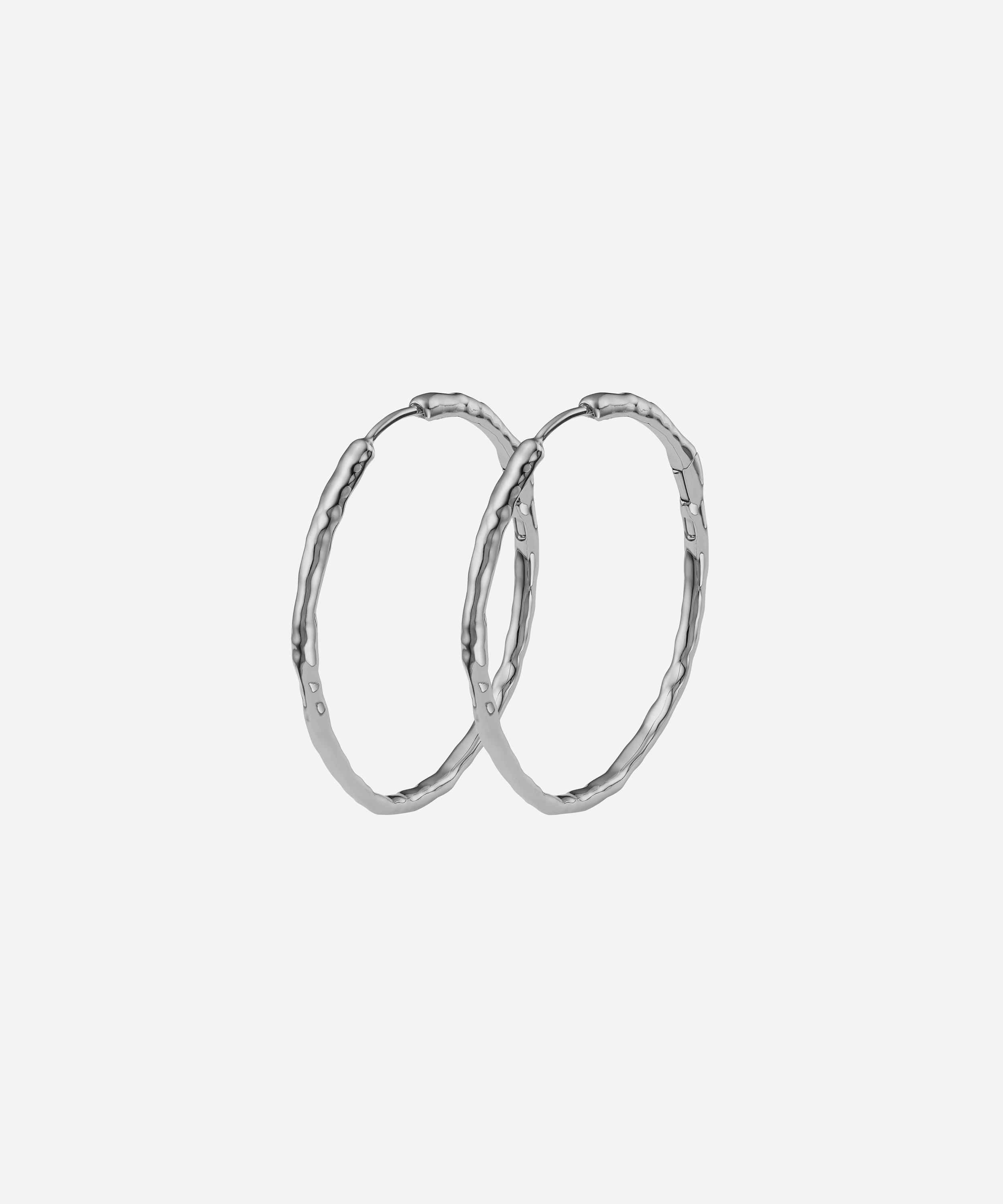 Siren Muse Large Hoop Earrings in Sterling Silver