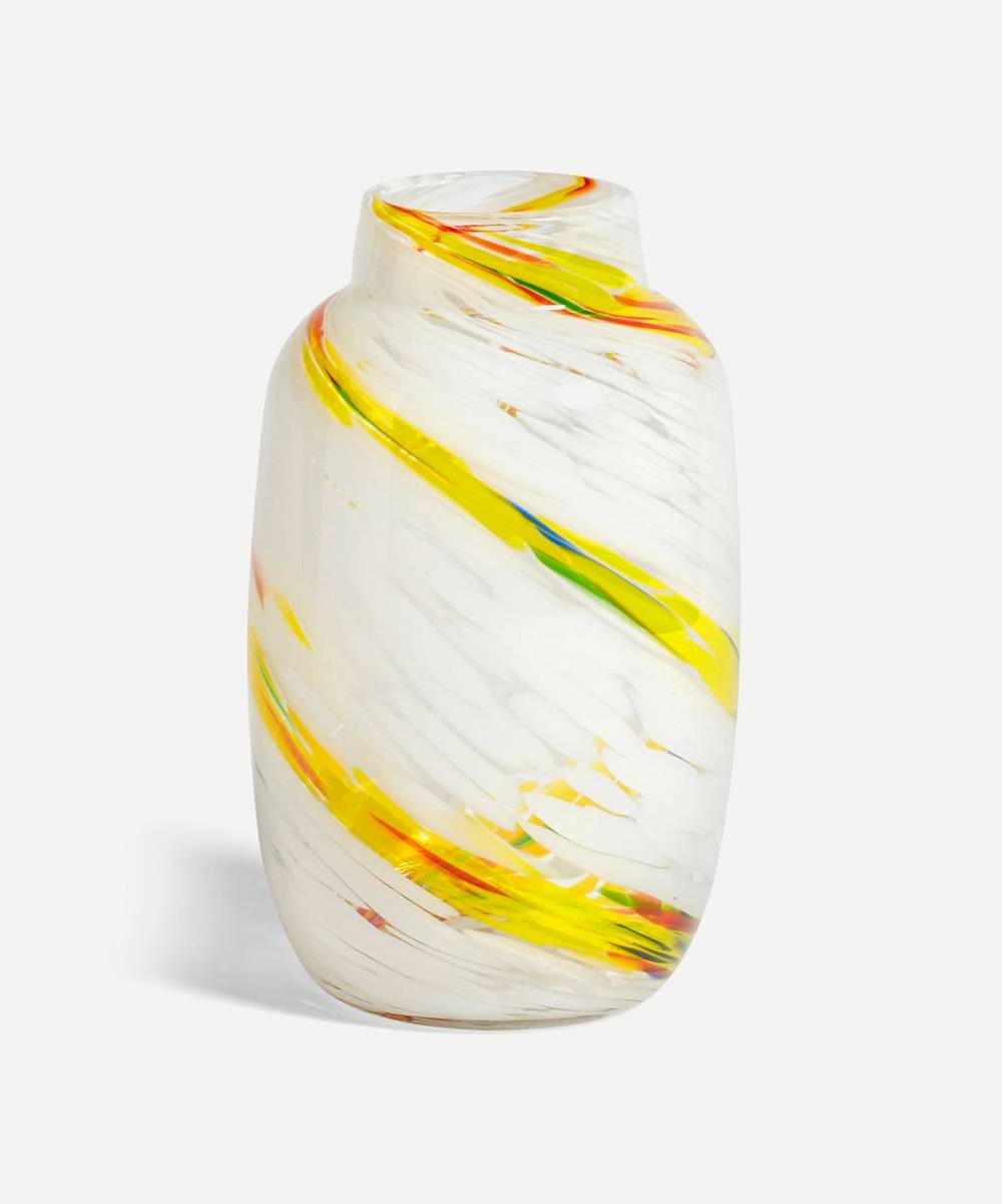 Hay - Lemon Swirl Glass Splash Vase