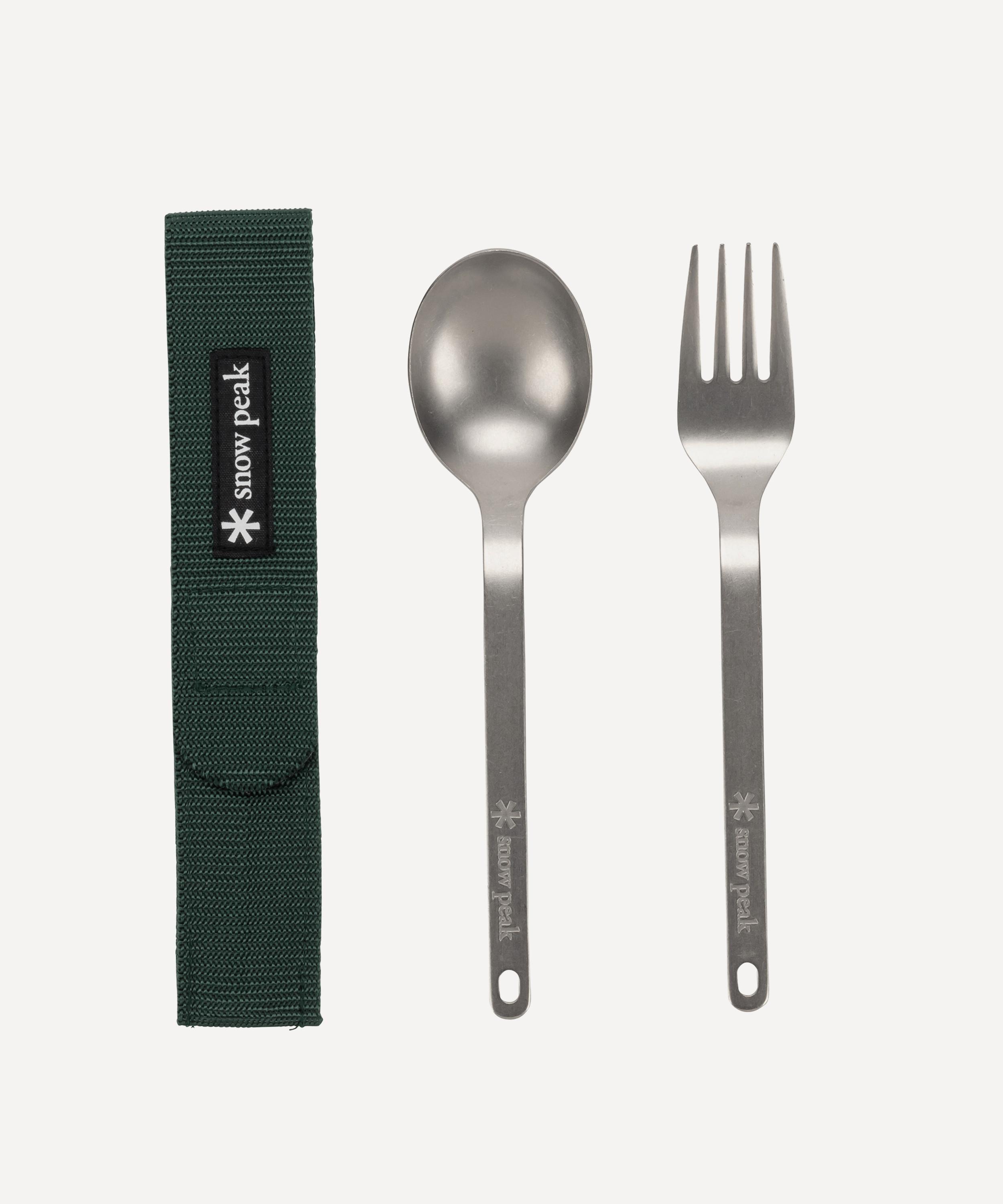 Snow Peak Titanium Fork and Spoon Set Liberty
