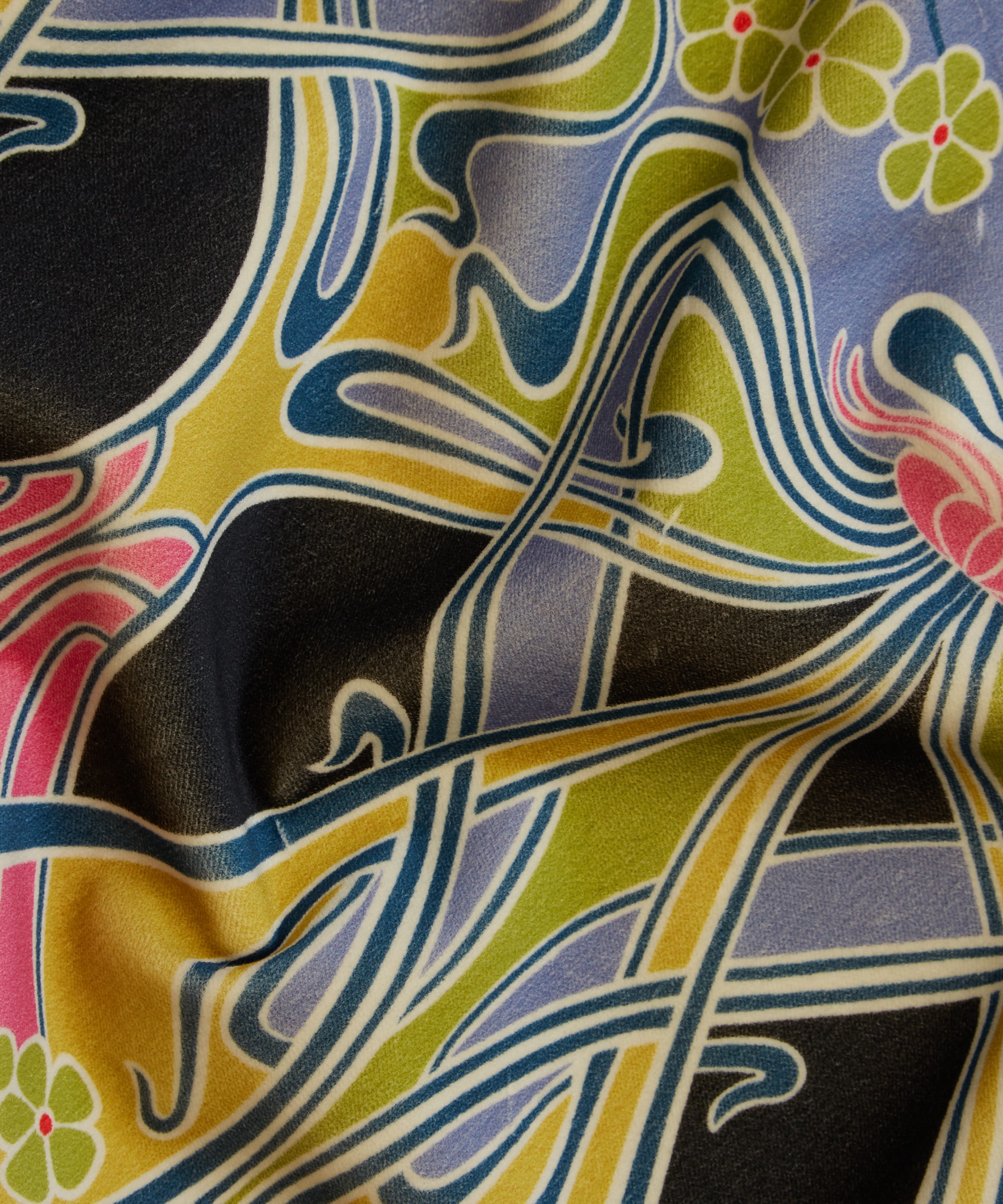 Liberty Interiors - Ianthe Bloom Multi Cotton Velvet in Lichen image number 3