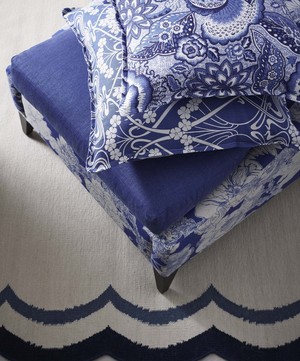 Liberty Interiors - Ianthe Bloom Stencil Chiltern Linen in Lapis image number 5