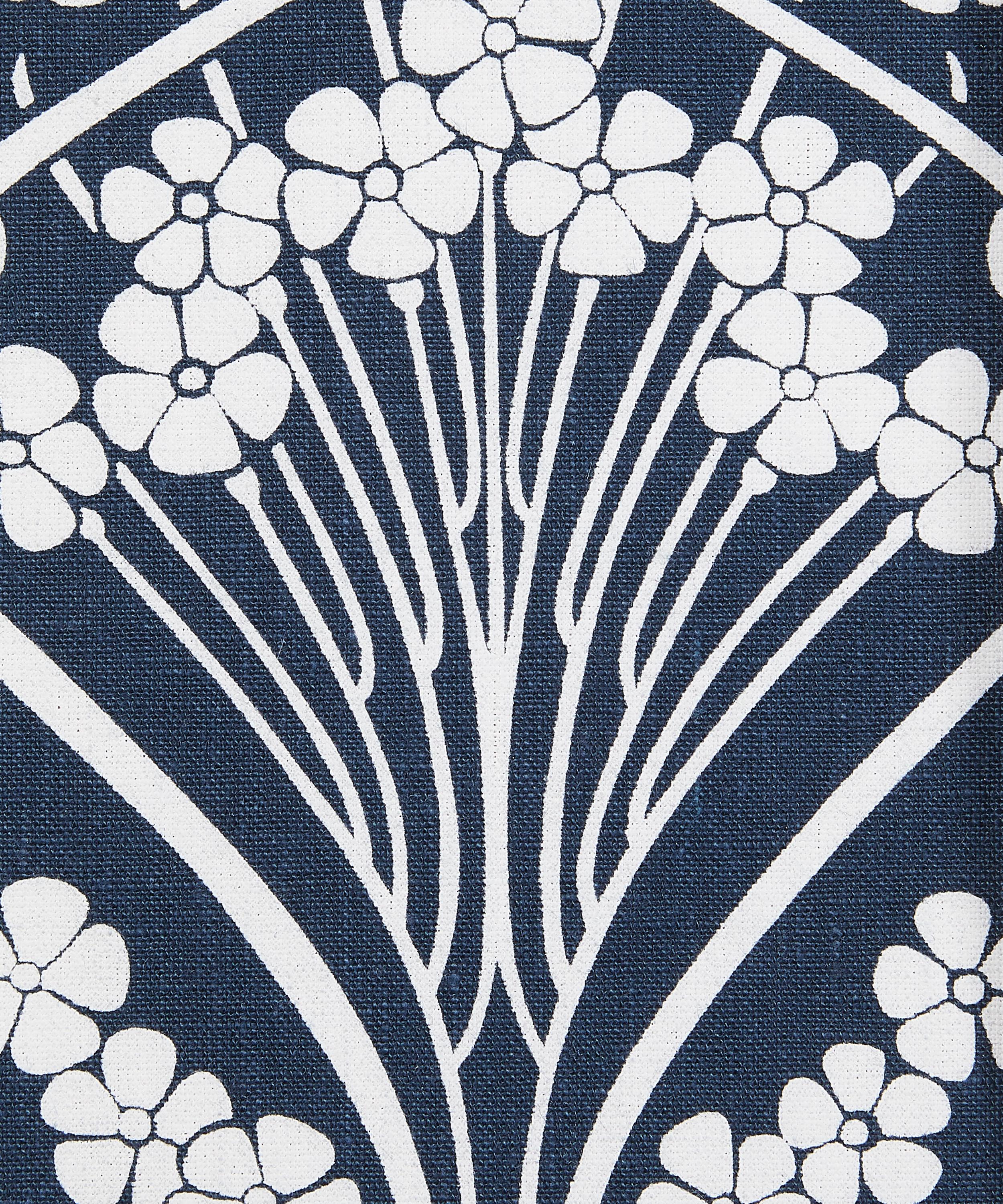 Liberty Interiors - Ianthe Bloom Stencil Chiltern Linen in Pewter image number 0