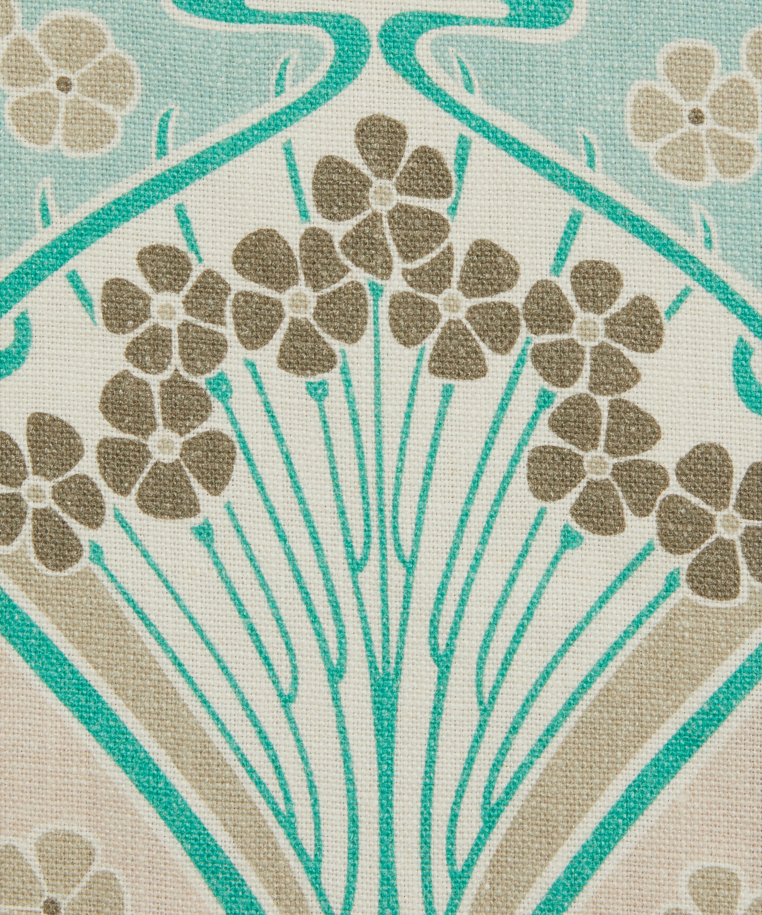 Liberty Interiors - Ianthe Bloom Multi Ladbroke Linen in Jade image number 0