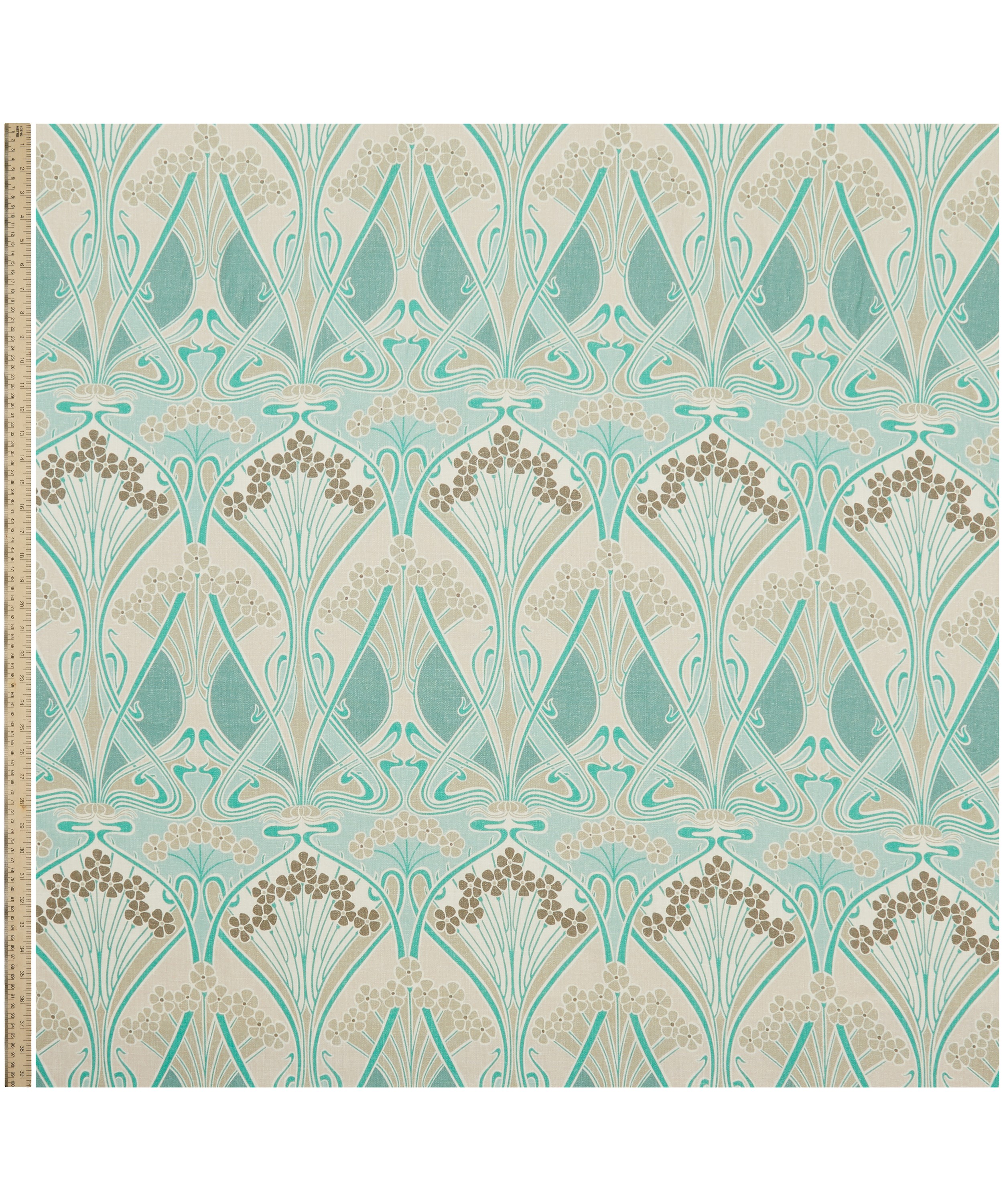 Liberty Interiors - Ianthe Bloom Multi Ladbroke Linen in Jade image number 1