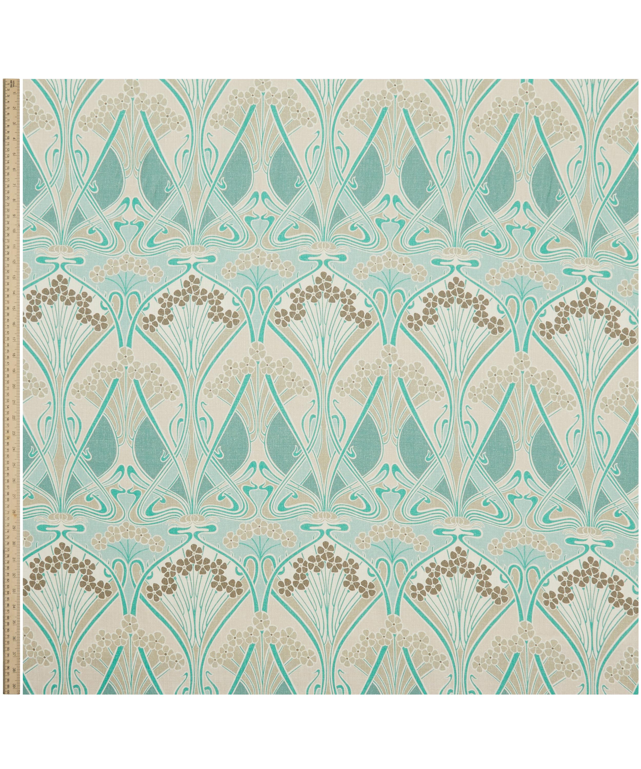 Liberty Interiors - Ianthe Bloom Multi Ladbroke Linen in Jade image number 1